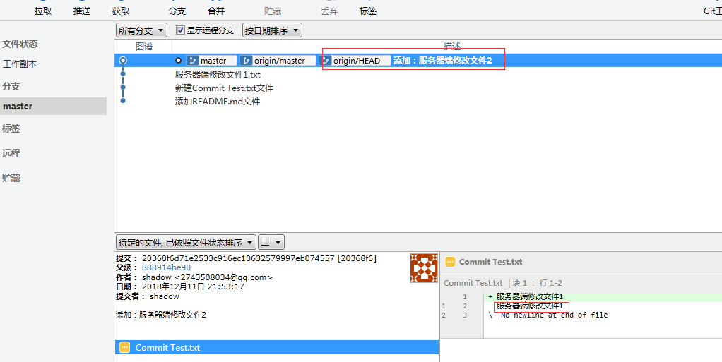 《SourceTree使用方法（拉取、提交、推送、获取、冲突解决、分支管理）》