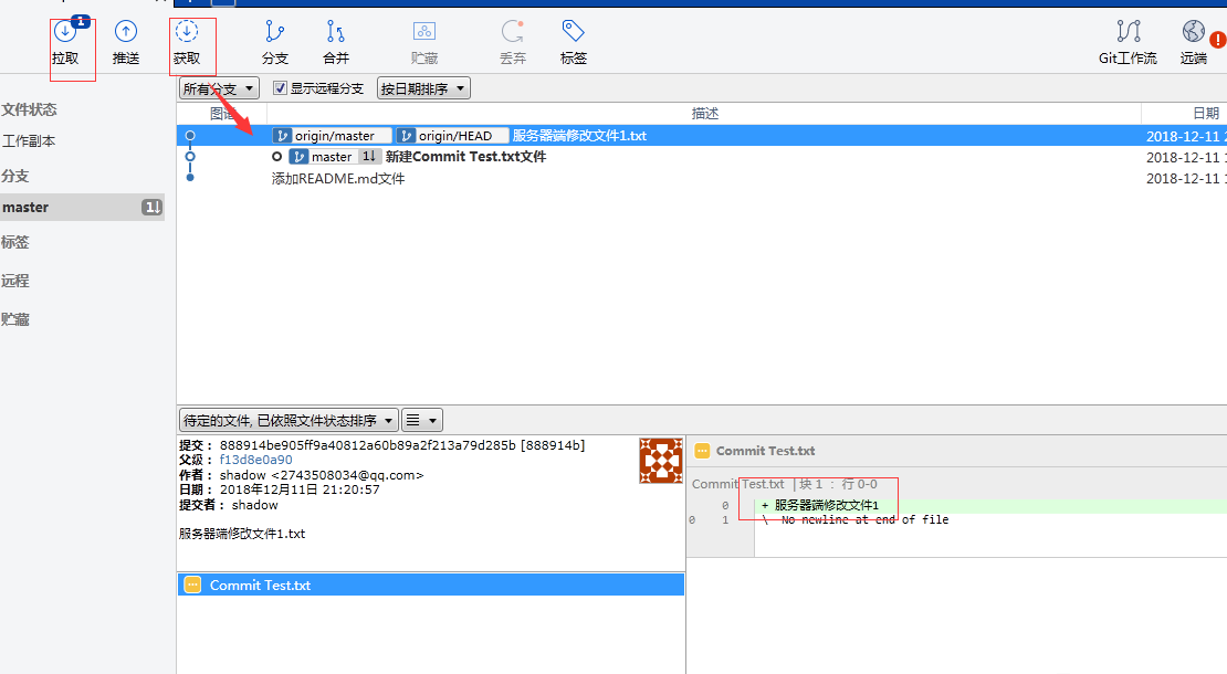 《SourceTree使用方法（拉取、提交、推送、获取、冲突解决、分支管理）》